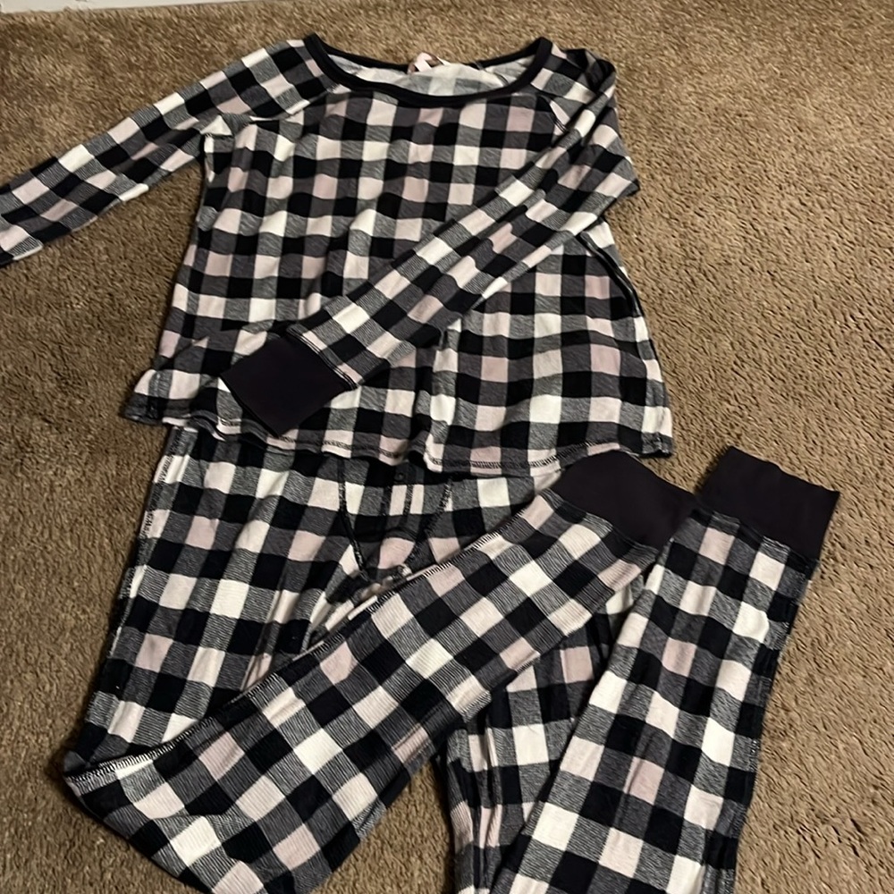 Victoria’s Secret Buffalo plaid thermal pajama set